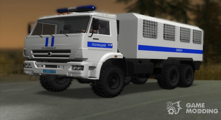 Полицейский КамАЗ 43118 Омон для GTA San Andreas
