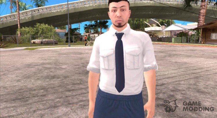Skin HD GTA V Online в рубашке с галстуком для GTA San Andreas