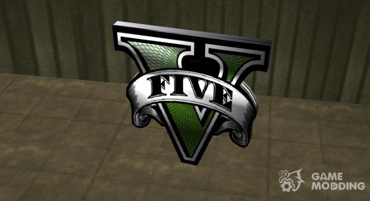GTA 5 logo instead of a floppy disk for GTA San Andreas