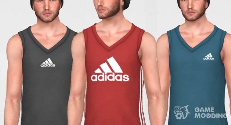Guante federación combinar Adidas camisetas for men para Sims 4