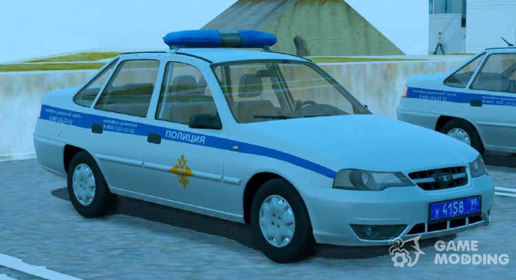 DAEWOO NEXIA ПОЛИЦИЯ ОБ ДПС УГИБДД (2012-2015) для GTA San Andreas