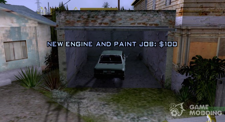 Покраска в гараже CJ + бонус для GTA San Andreas