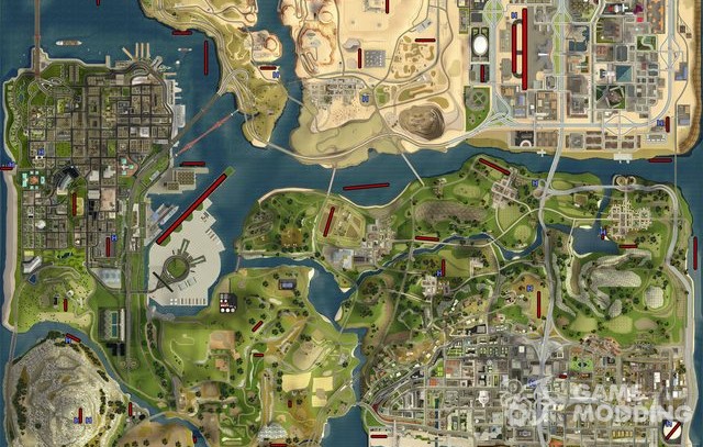 Pilots Life Server Map для GTA San Andreas