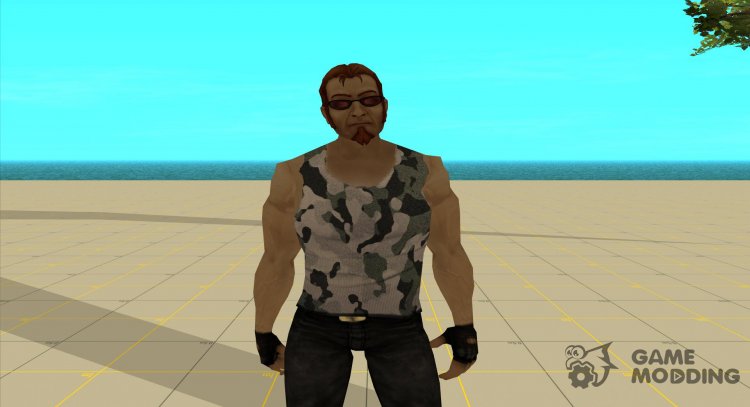 Postal dude in camouflage tank top 4 for GTA San Andreas