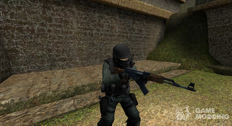 Black Gear + Textured Cloth for Counter-Strike Source