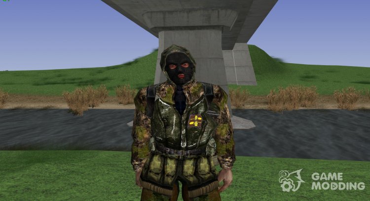 A member of the group the Diggers in the leather jacket from S. T. A. L. K. E. R V. 1 for GTA San Andreas