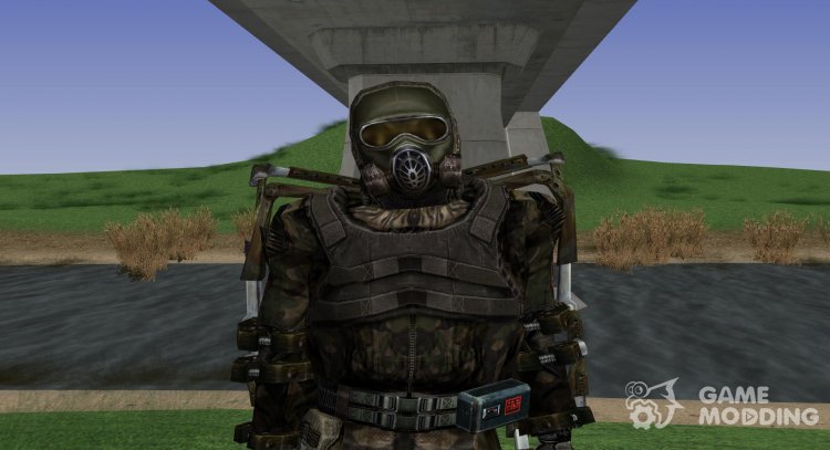 A member of the group Enlightenment in a lightweight exoskeleton of S. T. A. L. K. E. R V. 2 for GTA San Andreas