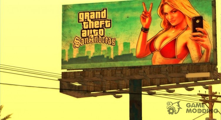 GTA 5 Girl Poster billboard для GTA San Andreas
