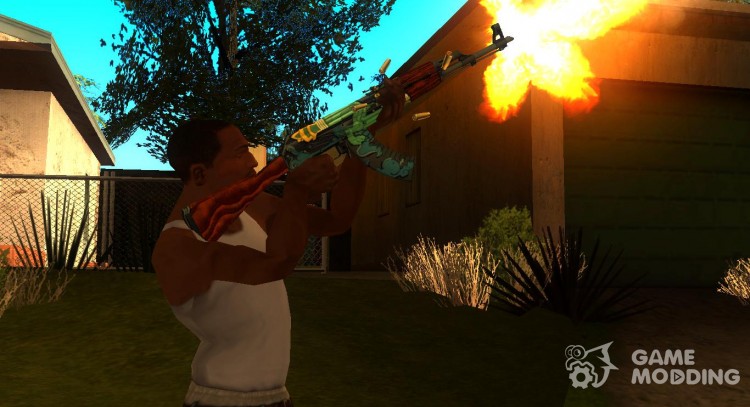 Ak-47 el Fuego de la serpiente para GTA San Andreas