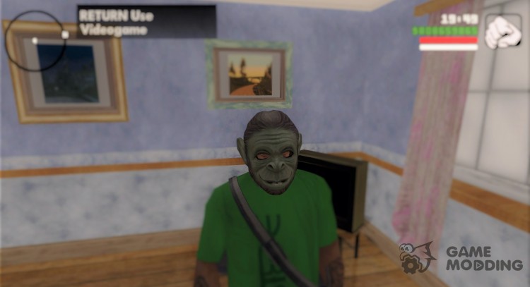 La máscara de zombie gorila (GTA Online) para GTA San Andreas