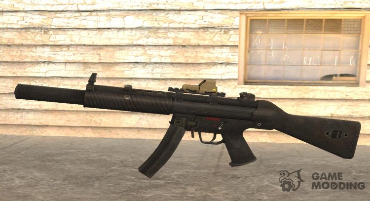 Silenced MP5 with Eotech for GTA San Andreas