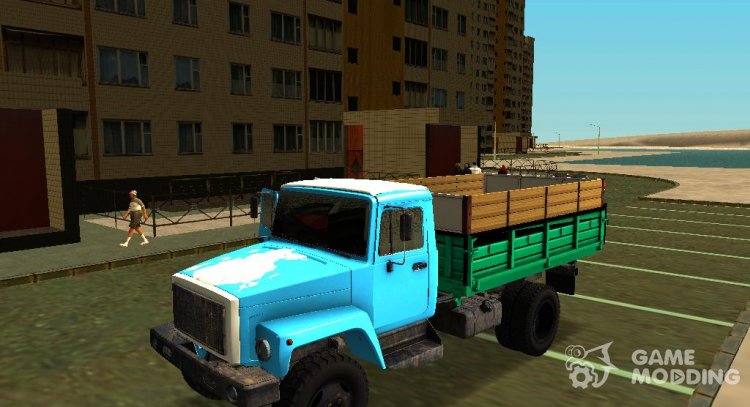 ГАЗ-3307 Зимний вариант из Farming Simulator 2015 для GTA San Andreas