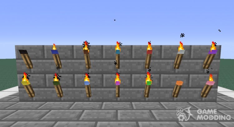 Coloured Torches для Minecraft