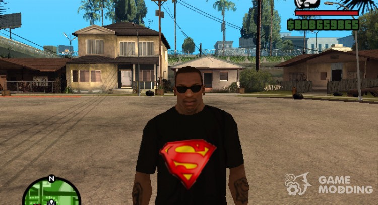 Camiseta con el logo de Super Man para GTA San Andreas