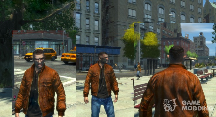Brown leather jacket v. 2 for GTA 4
