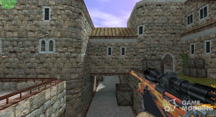 AWP orange camo for Counter Strike 1.6