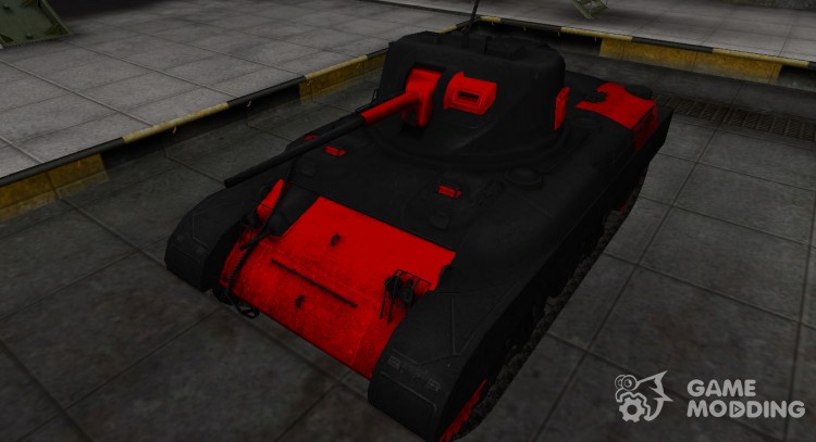 Черно-красные зоны пробития M7 для World Of Tanks
