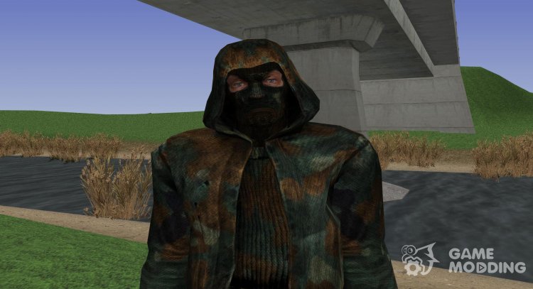 A member of the group Arthanari a camouflage cloak of S. T. A. L. K. E. R. for GTA San Andreas