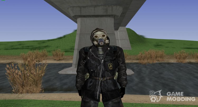 A member of the group the Renegades with a leather jacket from S. T. A. L. K. E. R V. 2 for GTA San Andreas
