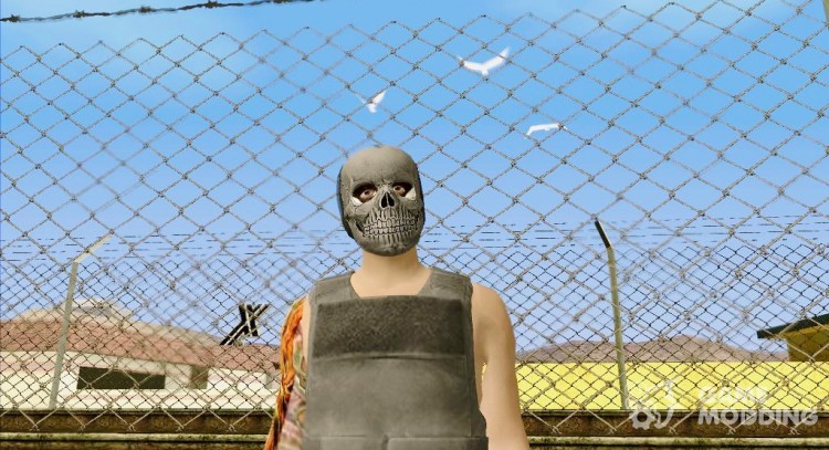 El hombre en la máscara de calavera de GTA Online para GTA San Andreas