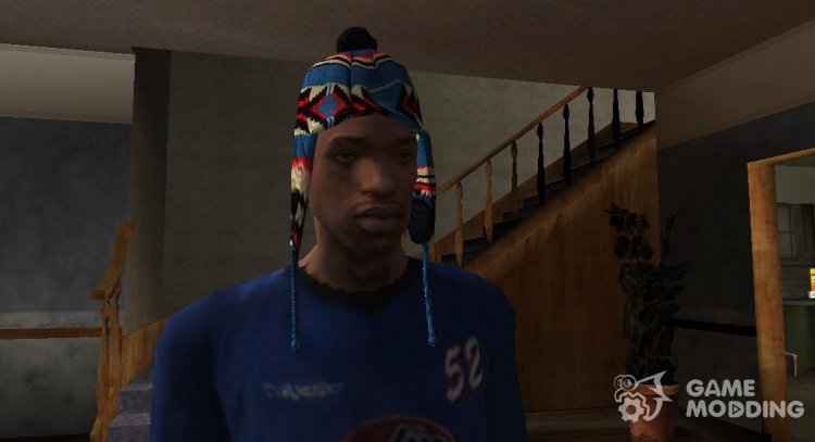 Winter hat with ties for GTA San Andreas