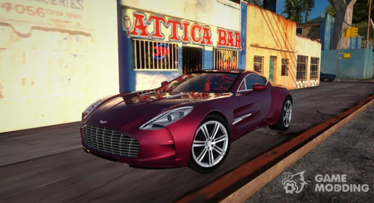 Aston Martin One-77 Red and Black для GTA San Andreas