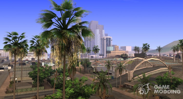 Beautiful locura de la vegetación de Update 1.0 Light Palm Trees From GTA V para GTA San Andreas