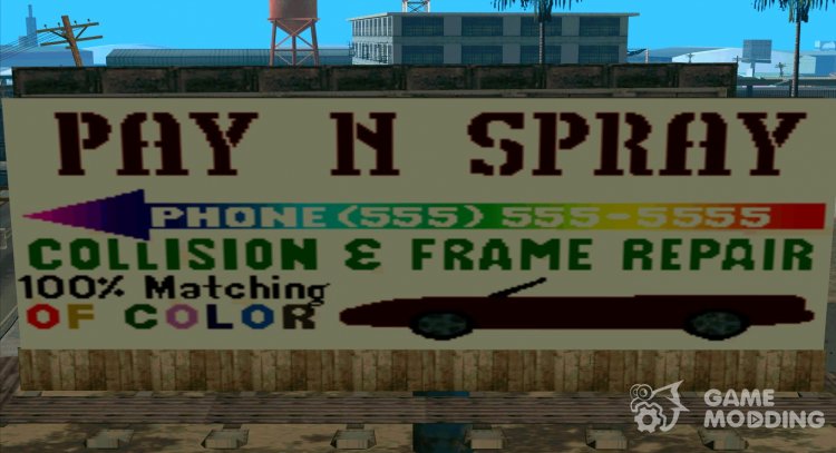 Nuevo póster Pay N Spray HD para GTA San Andreas