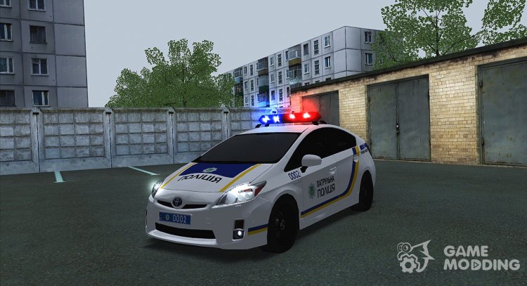El Toyota Prius Патрульная La Policía De Ucrania para GTA San Andreas