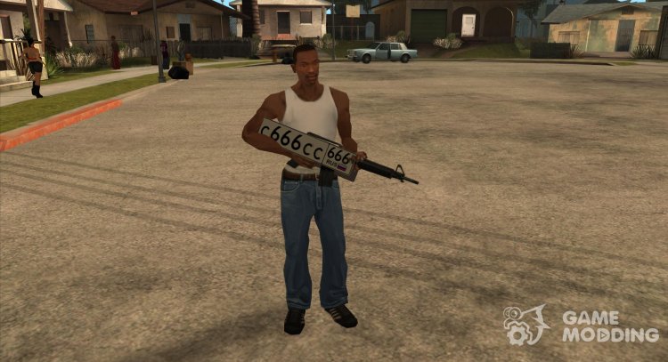 М-4 с российскими номерными знаками для GTA San Andreas