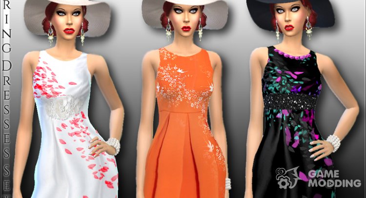 Spring Vestidos De Set para Sims 4