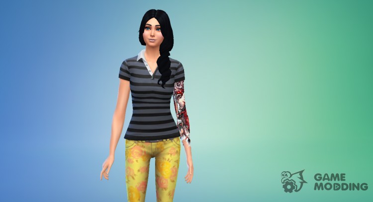 Женское тату You're Forever Female Tattoo для Sims 4