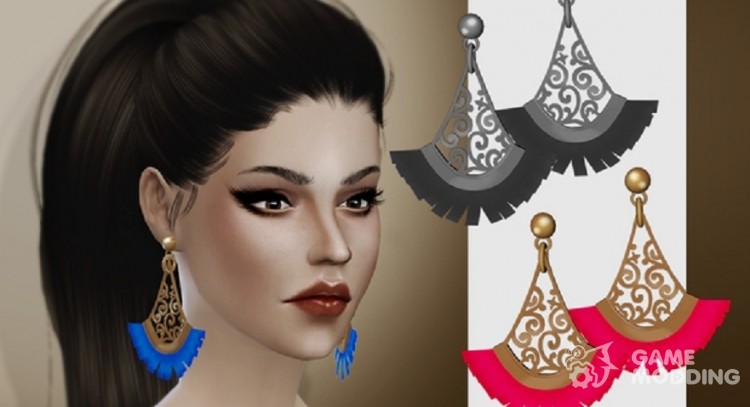 Raylight Earrings for Sims 4