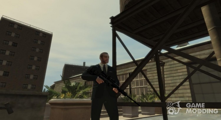 Rifle de francotirador en el azul oscuro de camuflaje para GTA 4