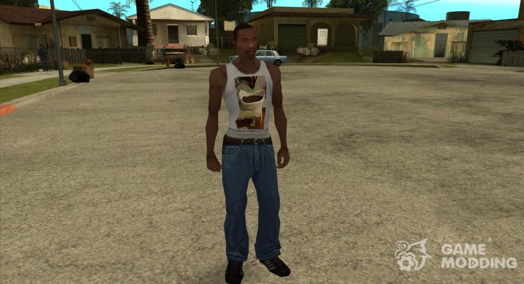 Camiseta blanca, todo un cubo de chocolate para GTA San Andreas