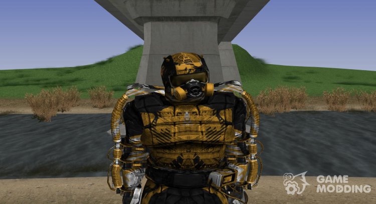 A member of the group Chaos in the Exo with upgraded helmet of the S. T. A. L. K. E. R for GTA San Andreas