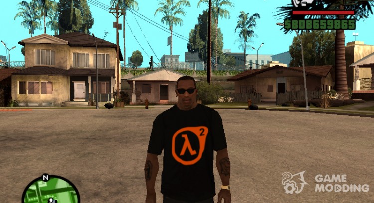 Футболка с логотипом Half Life 2 для GTA San Andreas