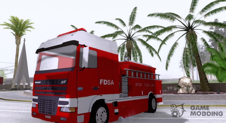 DAF XF Firetruck for GTA San Andreas