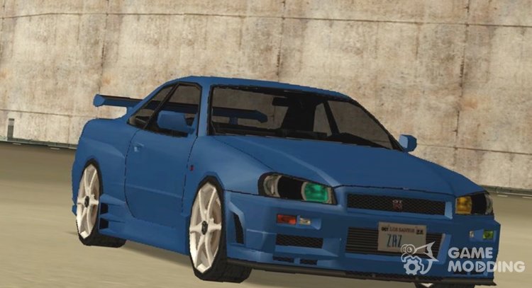 Nissan Skyline GT-R R34 V-Spec II, IVF, Tunable (Low Poly) for GTA San Andreas