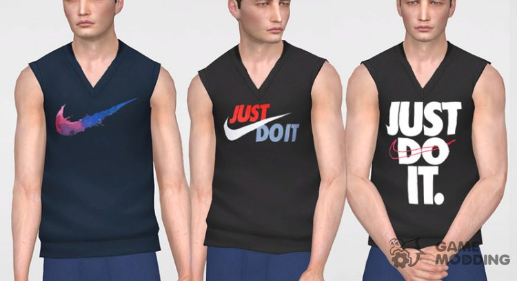 S Nike tank top for Men for Sims 4