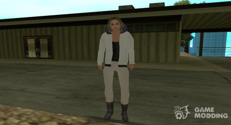 Cute Girl in winter clothes outfit for GTA San Andreas