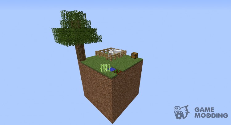 A flying block survival for Minecraft