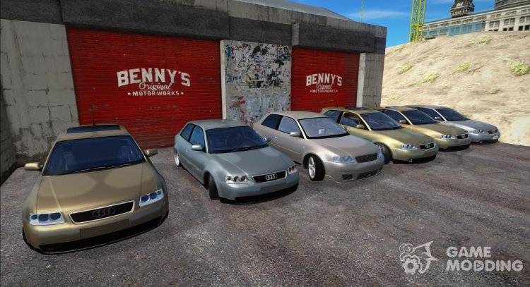 Pack of Audi A3 (8L) cars (1996-2003) for GTA San Andreas