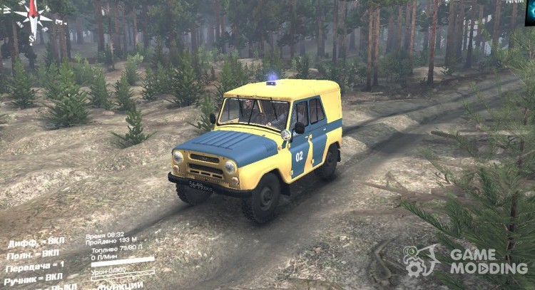 UAZ-469b militia of the USSR for Spintires 2014