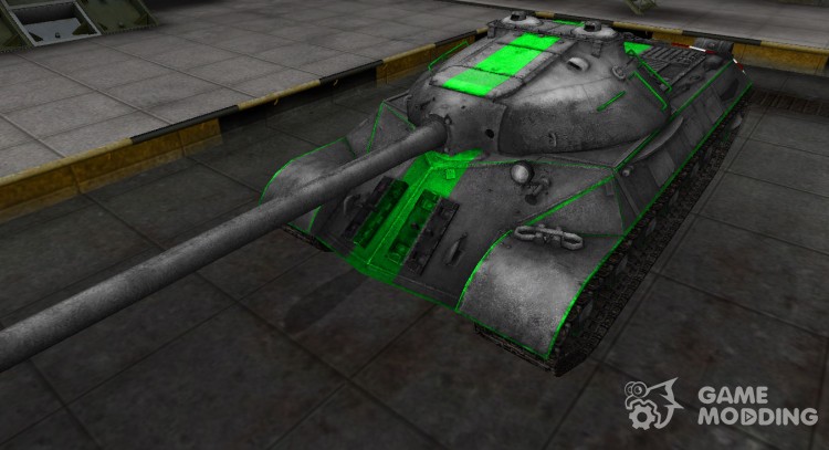 Skin para el is-3 con raya verde para World Of Tanks