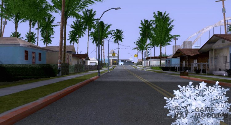 Нормальный новогодний спидометр для GTA San Andreas
