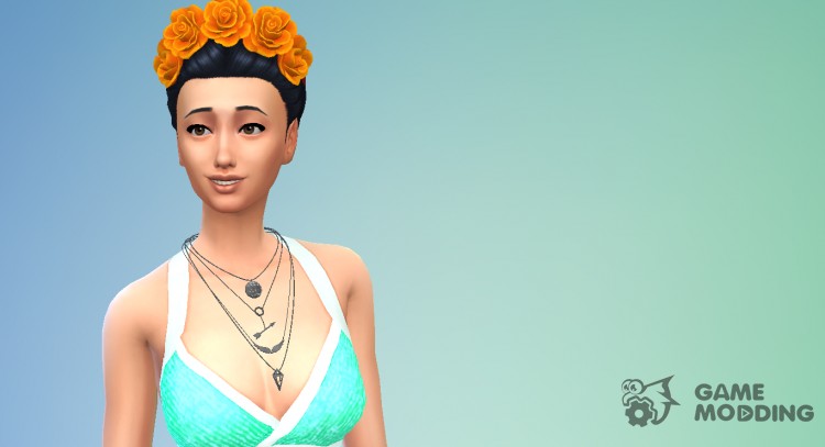 Necklace Gold Dust for Sims 4