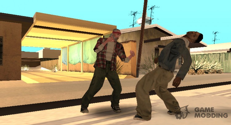Different styles of fighting actors for GTA San Andreas