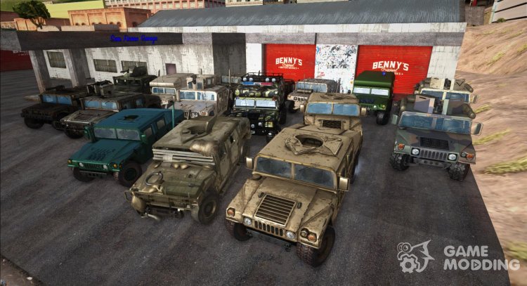 Pack of cars AM General HMMWV (Humvee) for GTA San Andreas