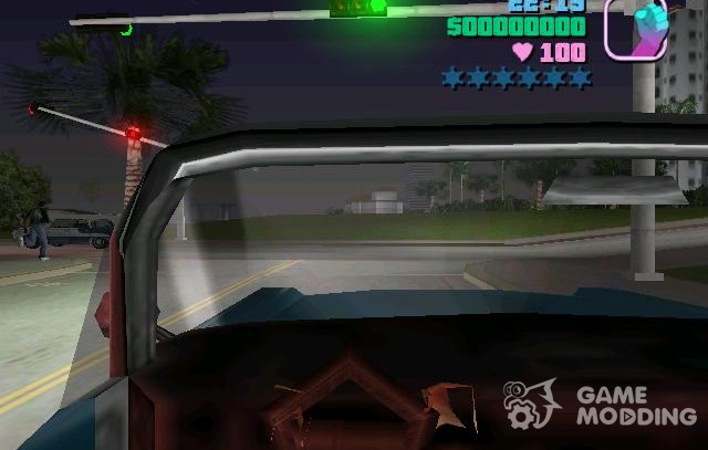 View from the cab for GTA Vice City